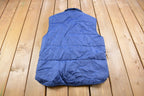 Vintage 1990s Weather Breaker Blue Button Up Puffer Vest