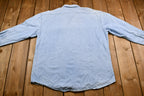 Vintage 1990s Campus Light Blue Denim Button Up Shirt