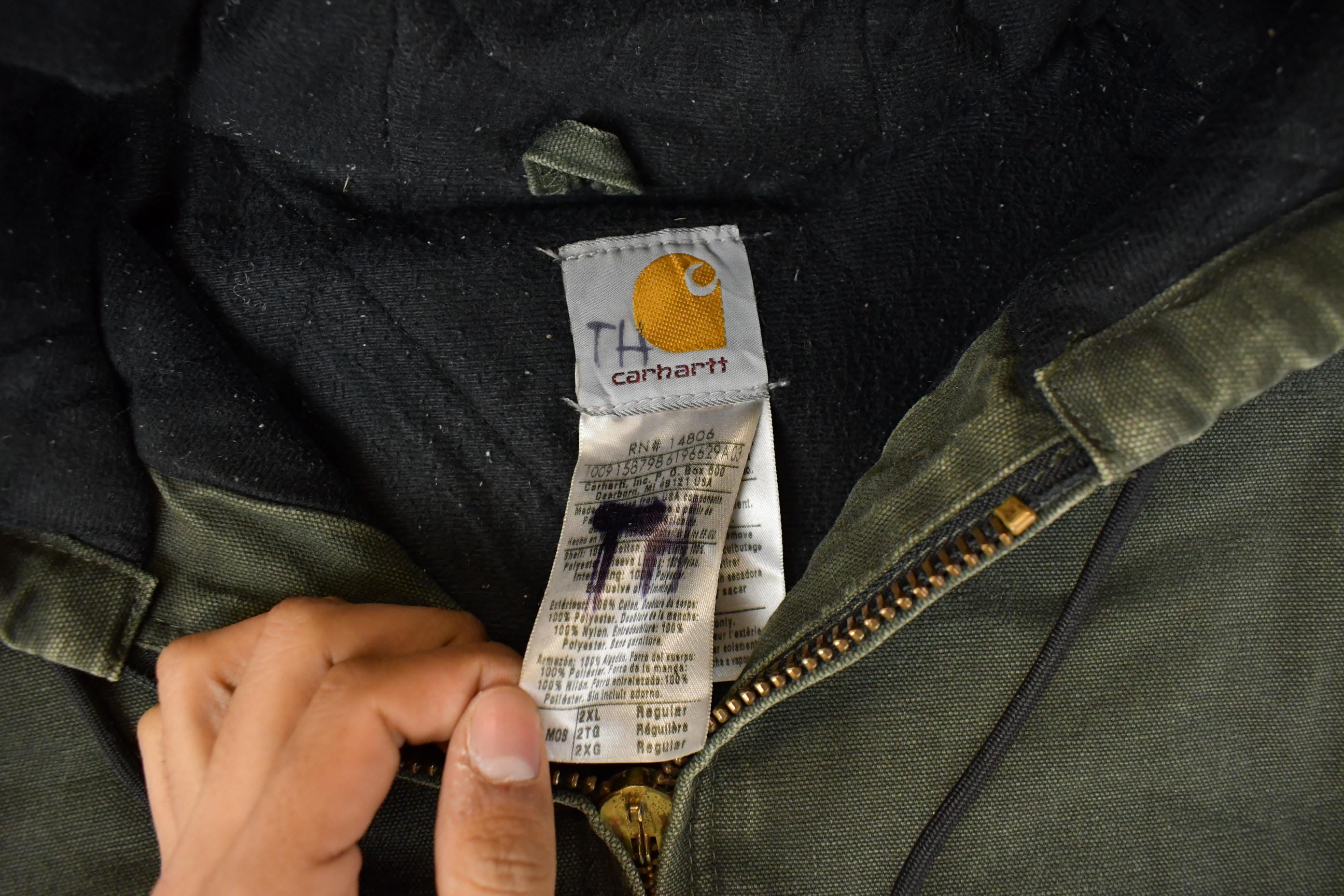 Vintage 1990s Carhartt Hooded Jacket Men's 2XL