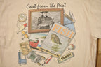 Vintage 1990s Cast From the Past Parody Fishing Art Graphic T Shirt