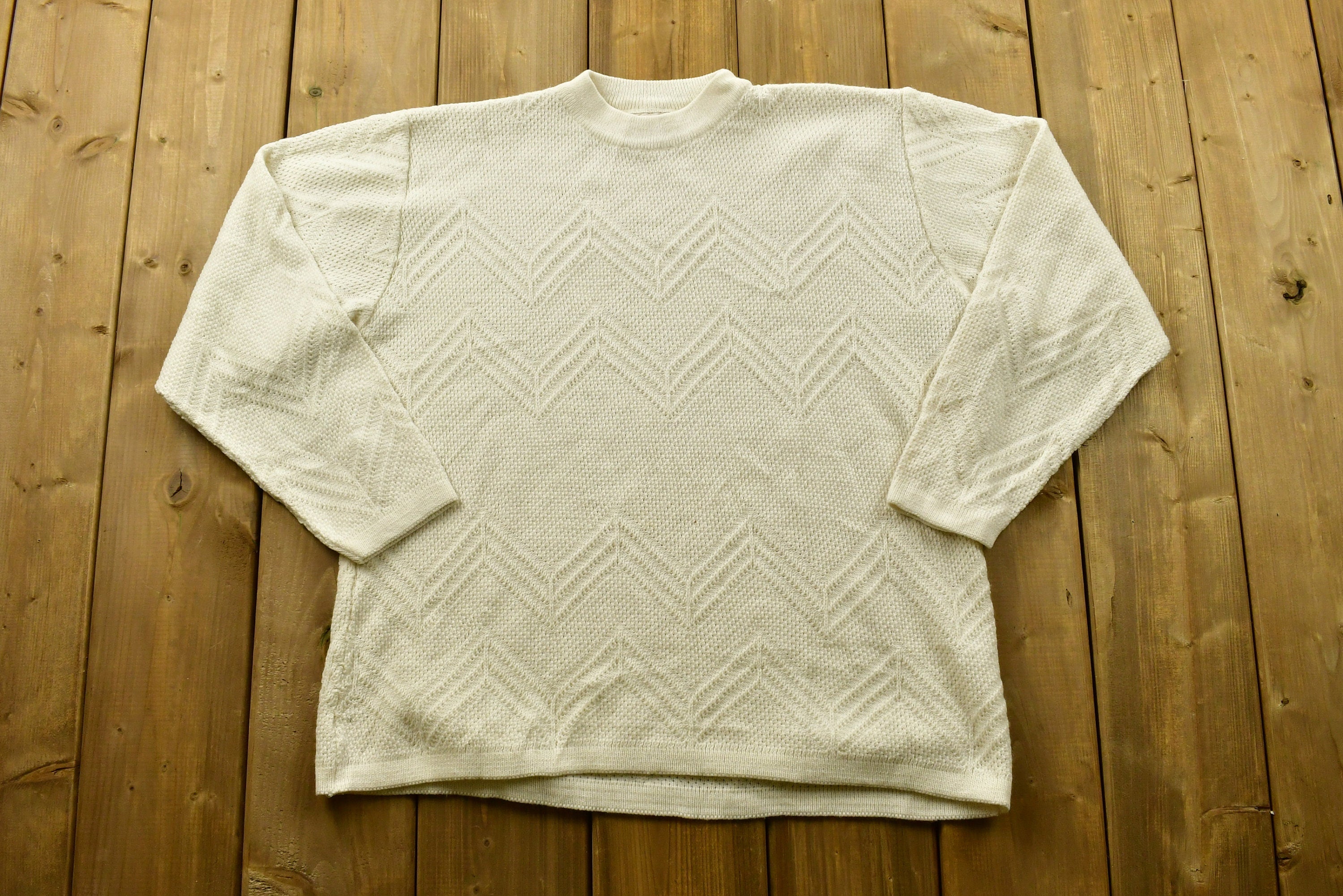Vintage Blank Knitted Women's Sweater
