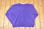 Vintage 1990s Morning Sun Collared Floral Graphic Print Crewneck Sweatshirt Womens XL