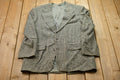 Vintage 1990s 100% Wool Plaid Blazer Jacket
