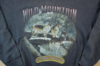 Vintage 1990s Wild Mountain 3 Wolves Outdoorsman Crewneck Sweatshirt