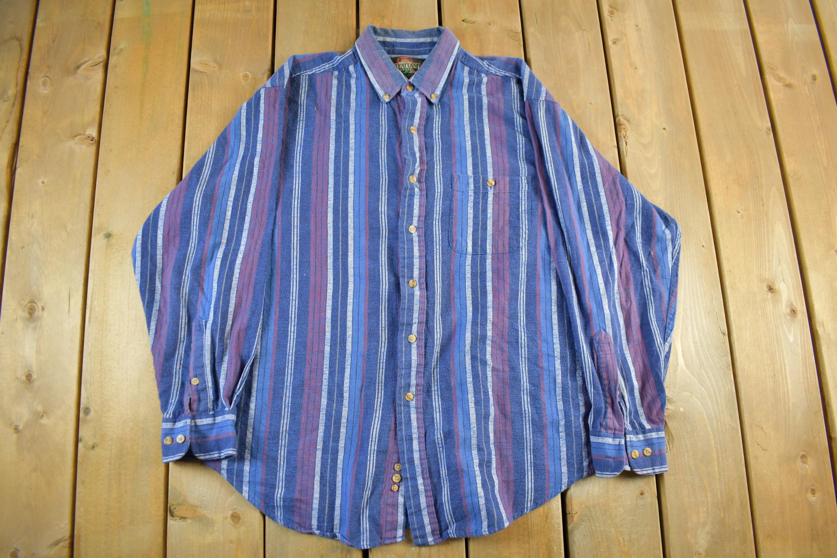 Vintage 1990s Greatland Apparel Button Up Plaid Shirt Men's Large