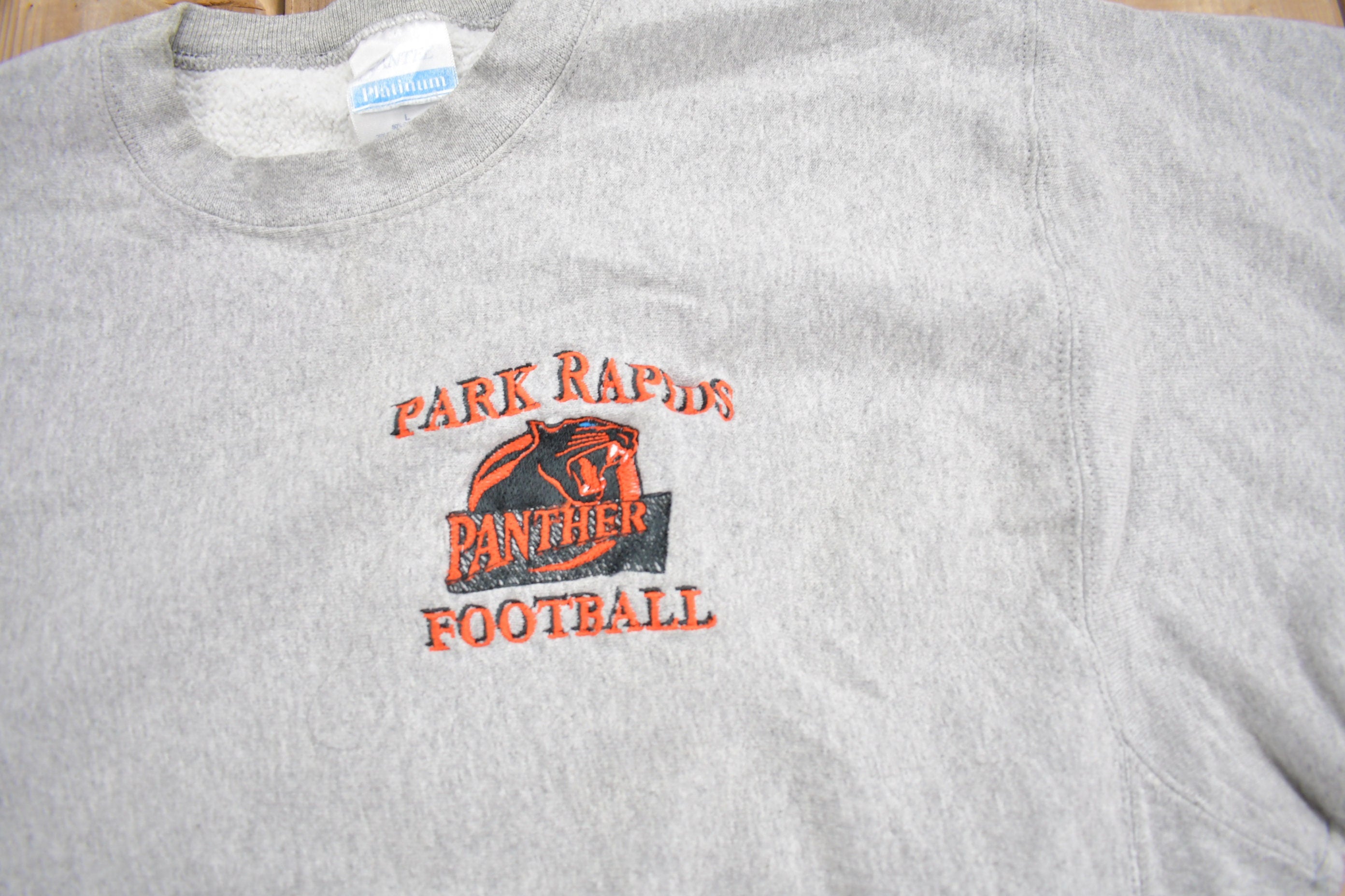 Vintage 1990s Park Rapids Panther Football Crewneck Sweatshirt