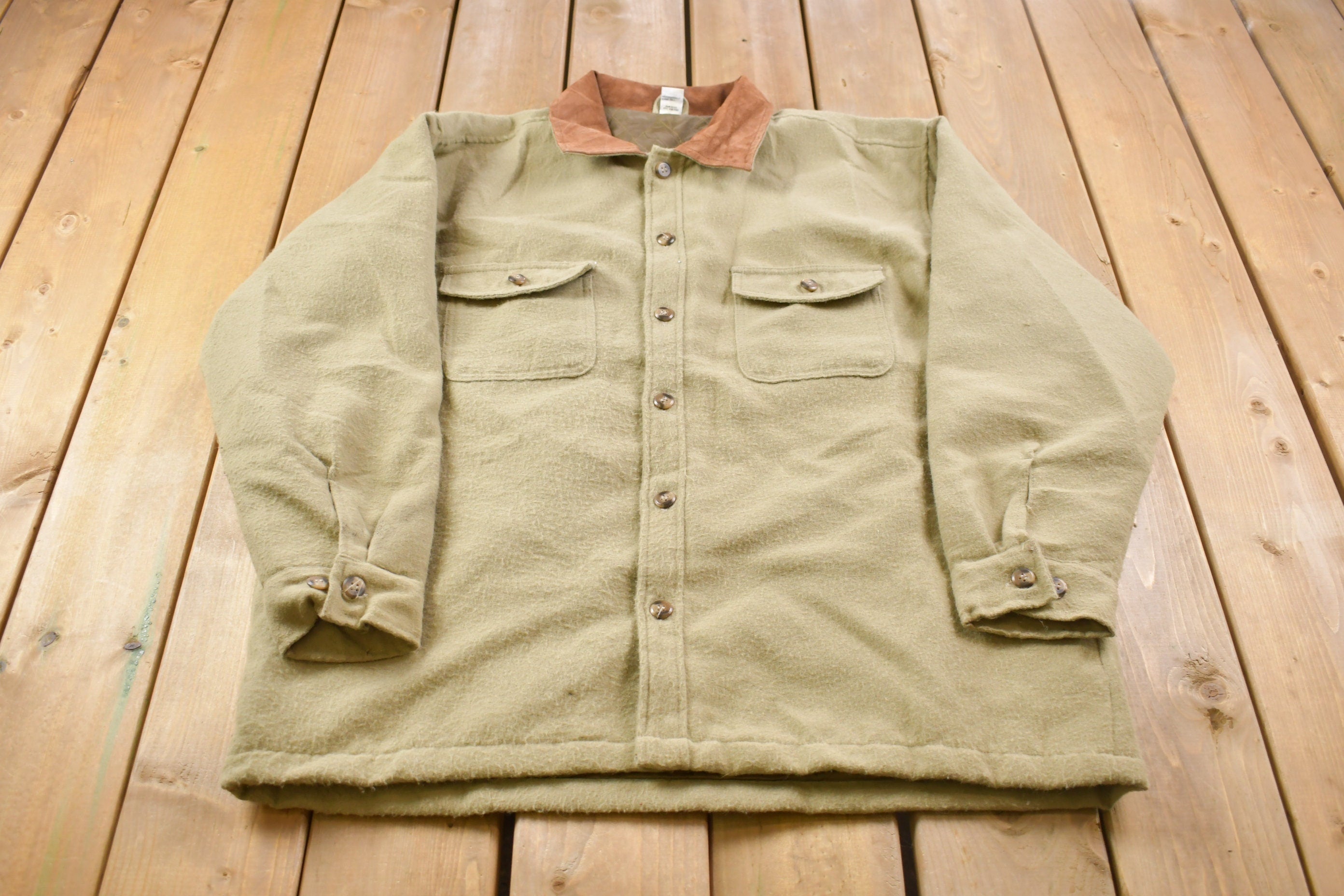 Vintage 1990s Beige Button Up Jacket