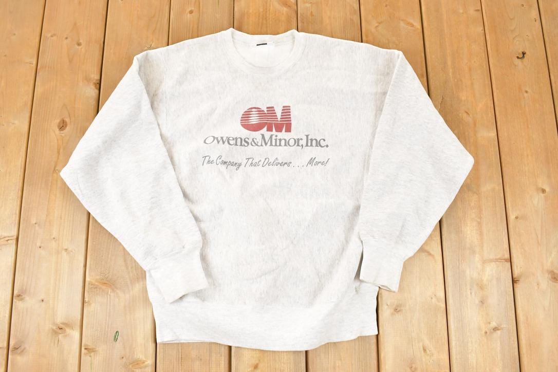 Vintage 1990s Owens And Minor Lee Cross Grain Crewneck Sweatshirt Men's M
