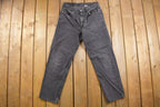 Vintage 1980s Levi's 550 Red Tab Black Denim Jeans Size 33 x 31