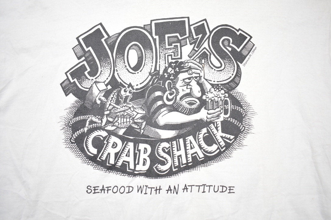Vintage 1990s Joe's Crab Shack USA Souvenir T Shirt