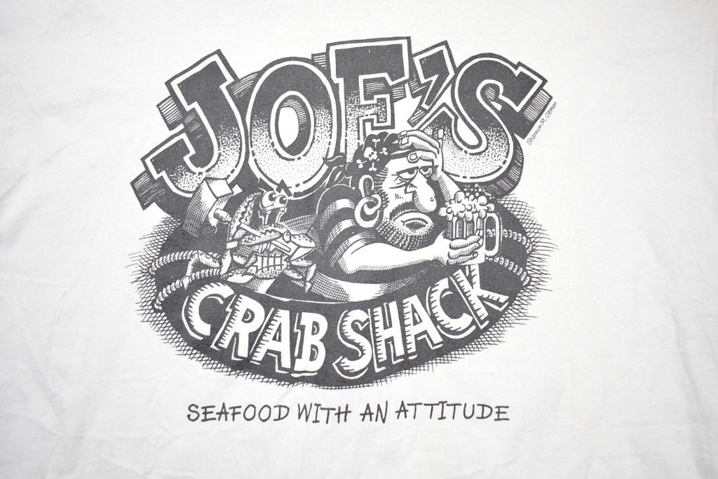 Vintage 1990s Joe's Crab Shack USA Souvenir T Shirt  Streetwear  Made In USA  Vacation Tee  Travel T Shirt  Tourist  Hey You
