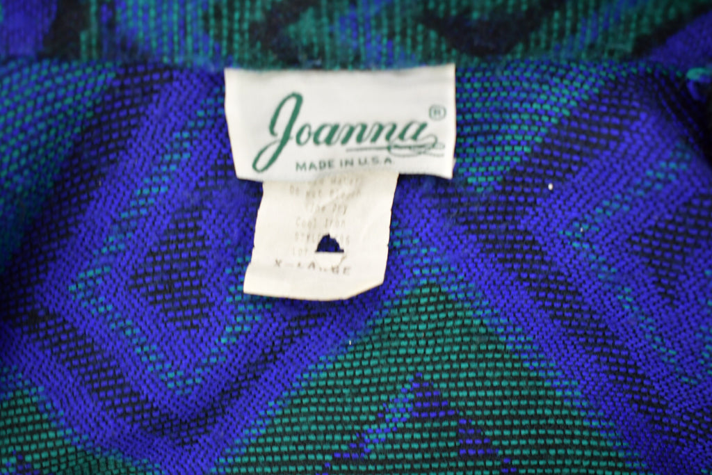 Vintage 1990s Joana Abstract Button Up Blazer Sweater