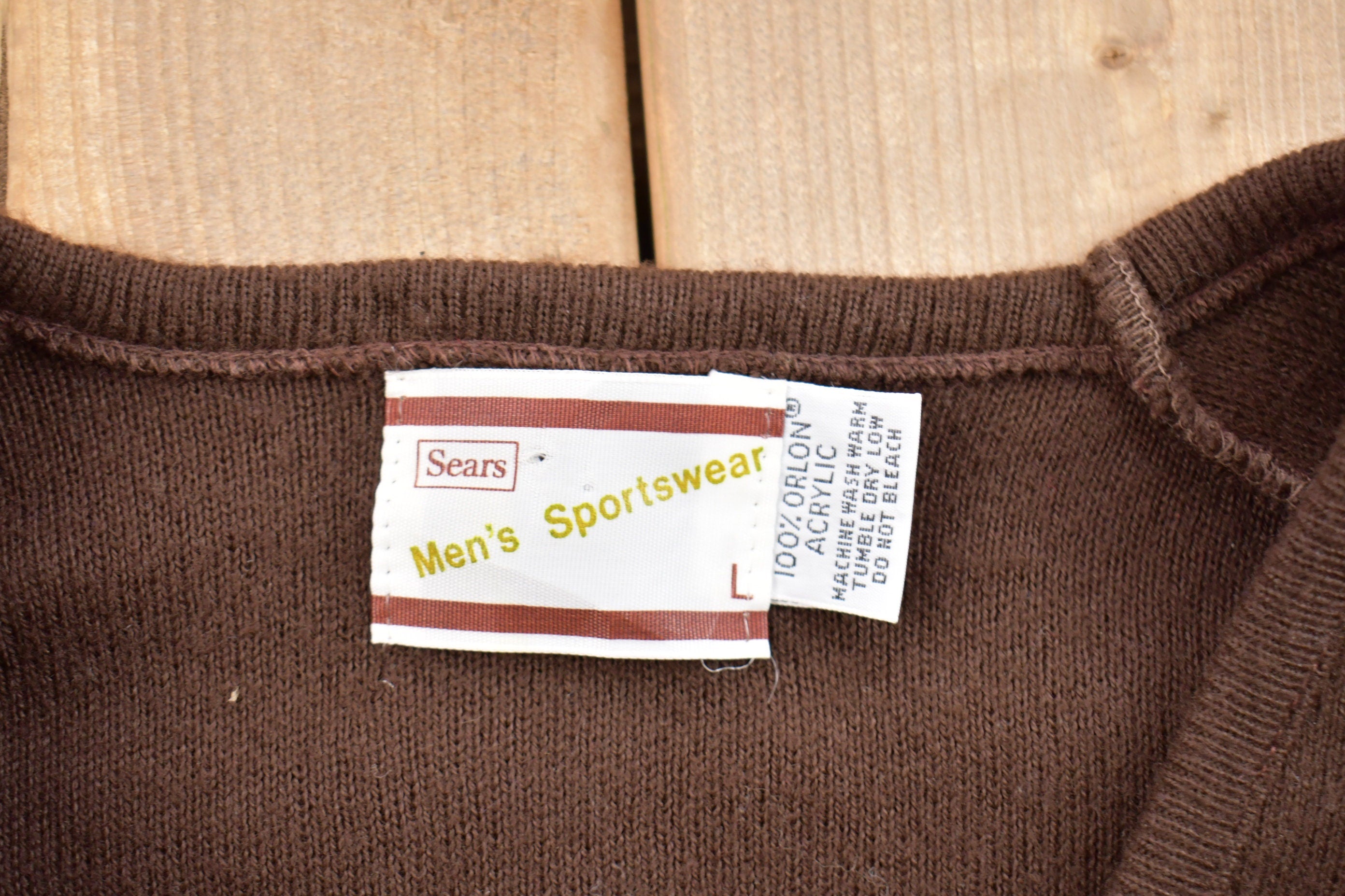 Vintage 1980s Sears Men's Sportswear Knitted Sweater