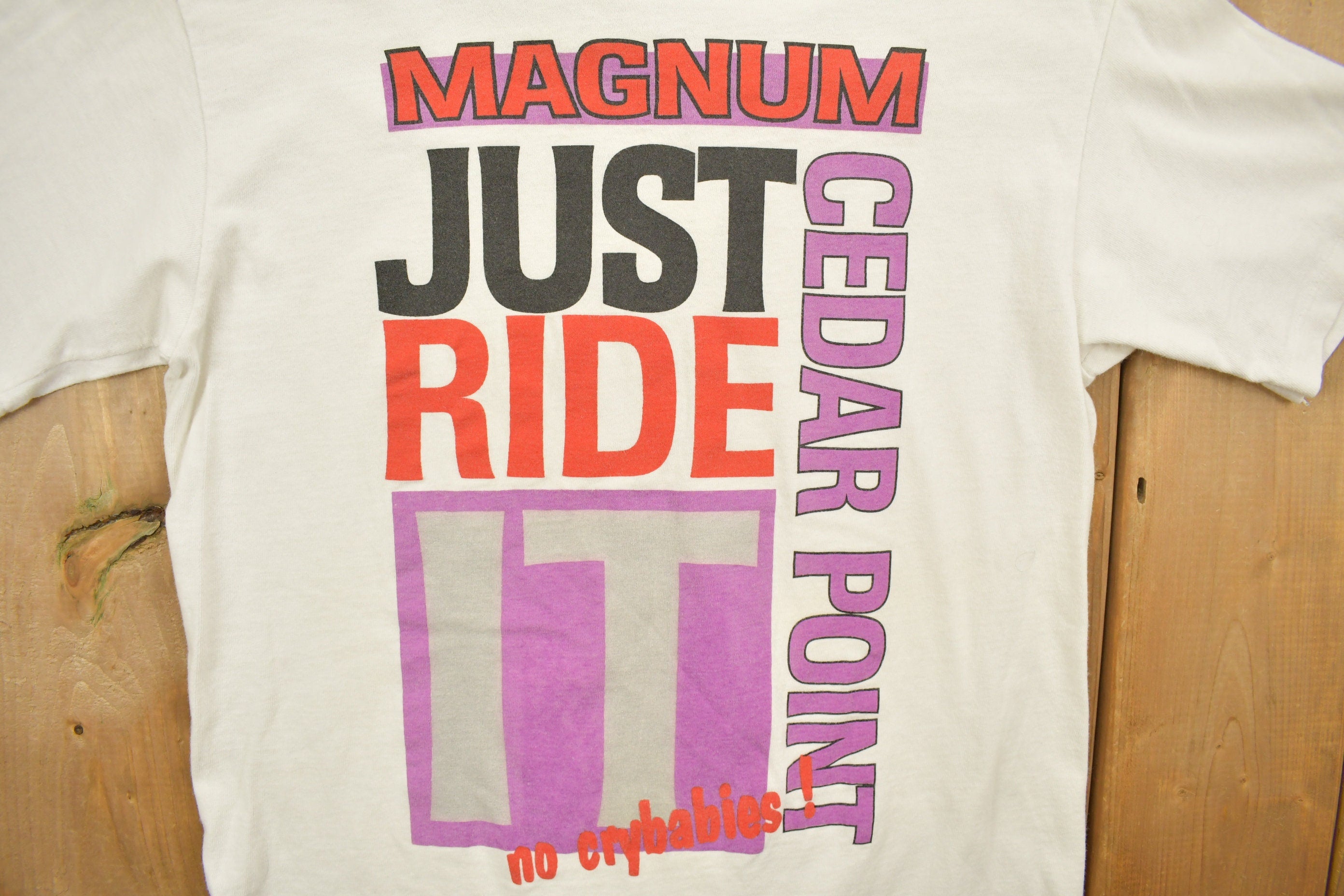 Vintage 1990s Cedar Point Magnum Ride Graphic T-Shirt