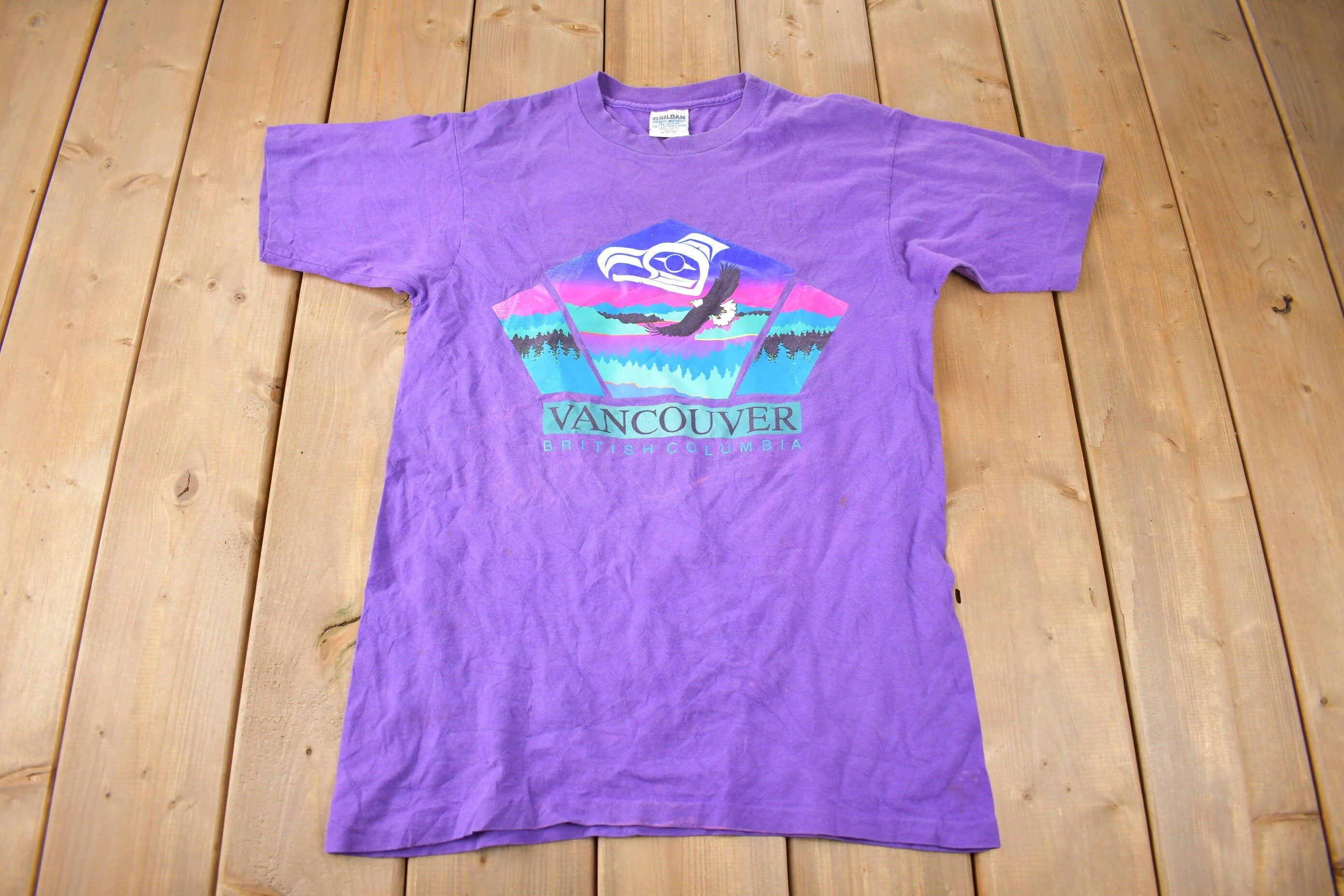 Vintage 1990s Vancouver Canada Souvenir Travel T Shirt Made In Canada