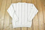 Vintage 1990s Sedgewick Chunky Knit Abstract Pattern Crewneck Sweater Made In USA