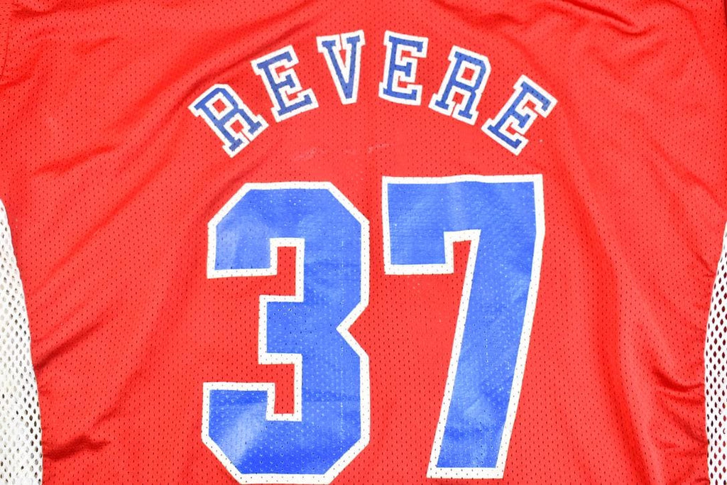 Vintage 1990s Cropped Fit Revere High School Mesh Football Jersey Size Xl