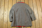 Vintage 1980s M Liman Penguin Fashions Houndstooth Wool Button Up Jacket