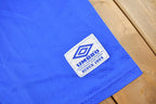 Vintage 1990s Blue & White Umbro Soccer Jersey Made In Canada Size XL