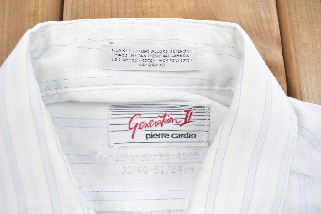 Vintage 1990s Pierre Cardin Button Up Dress Shirt