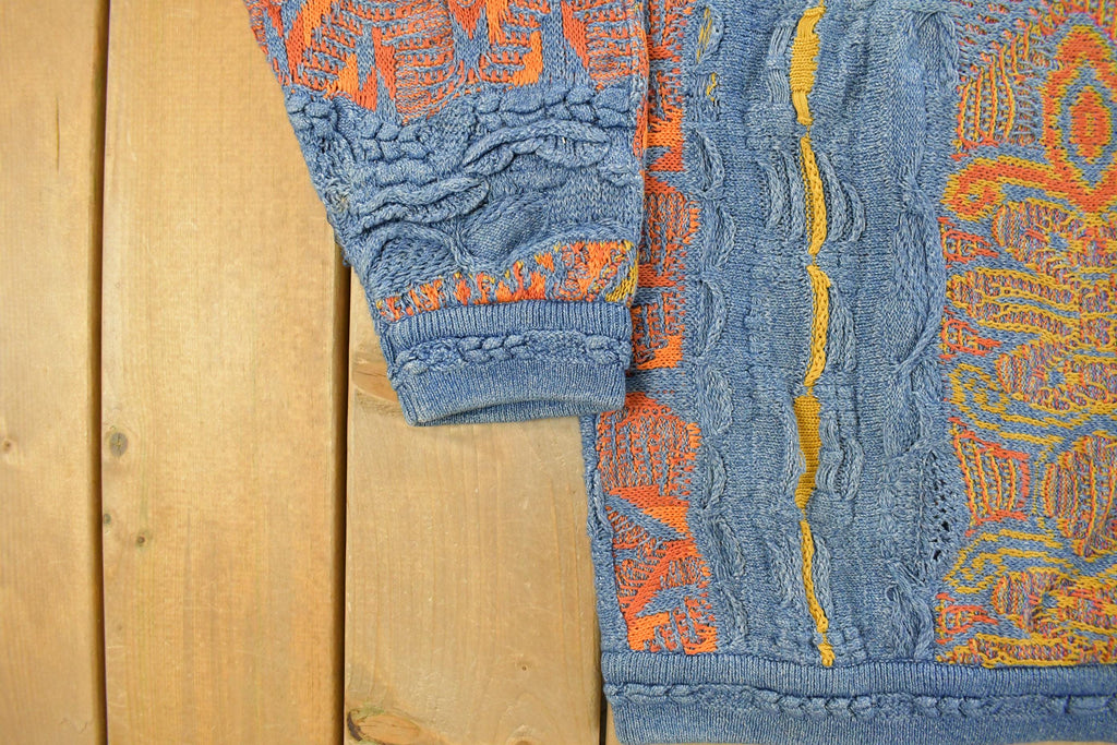 Vintage 1990s Coogi Blues 3D Abstract Knit Sweater Men's Medium / 90s Coogi / Made In Australia / Streetwear / American Vintage / Hip Hop