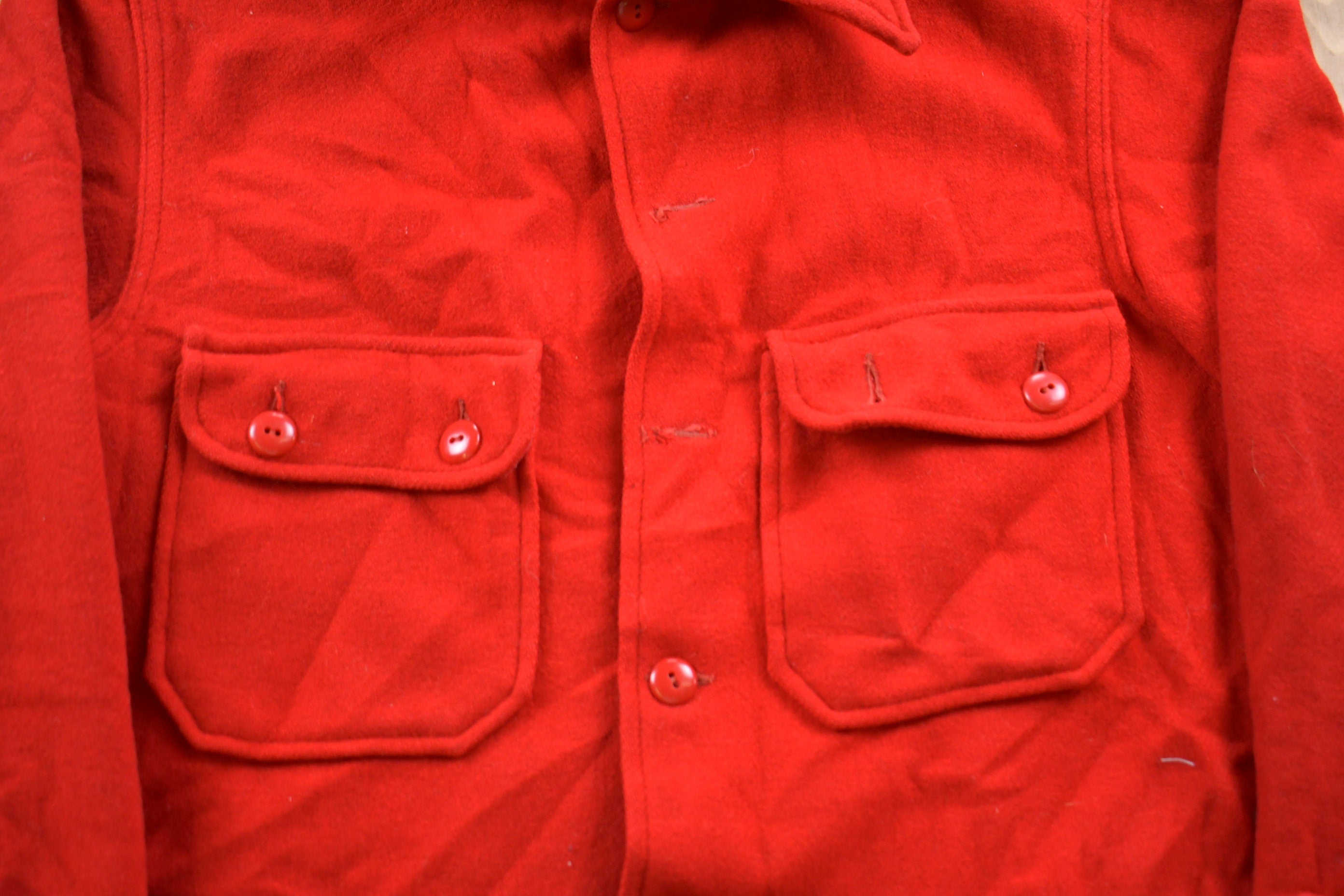 Vintage 1980s Official Jacket Wool Button Up Shirt