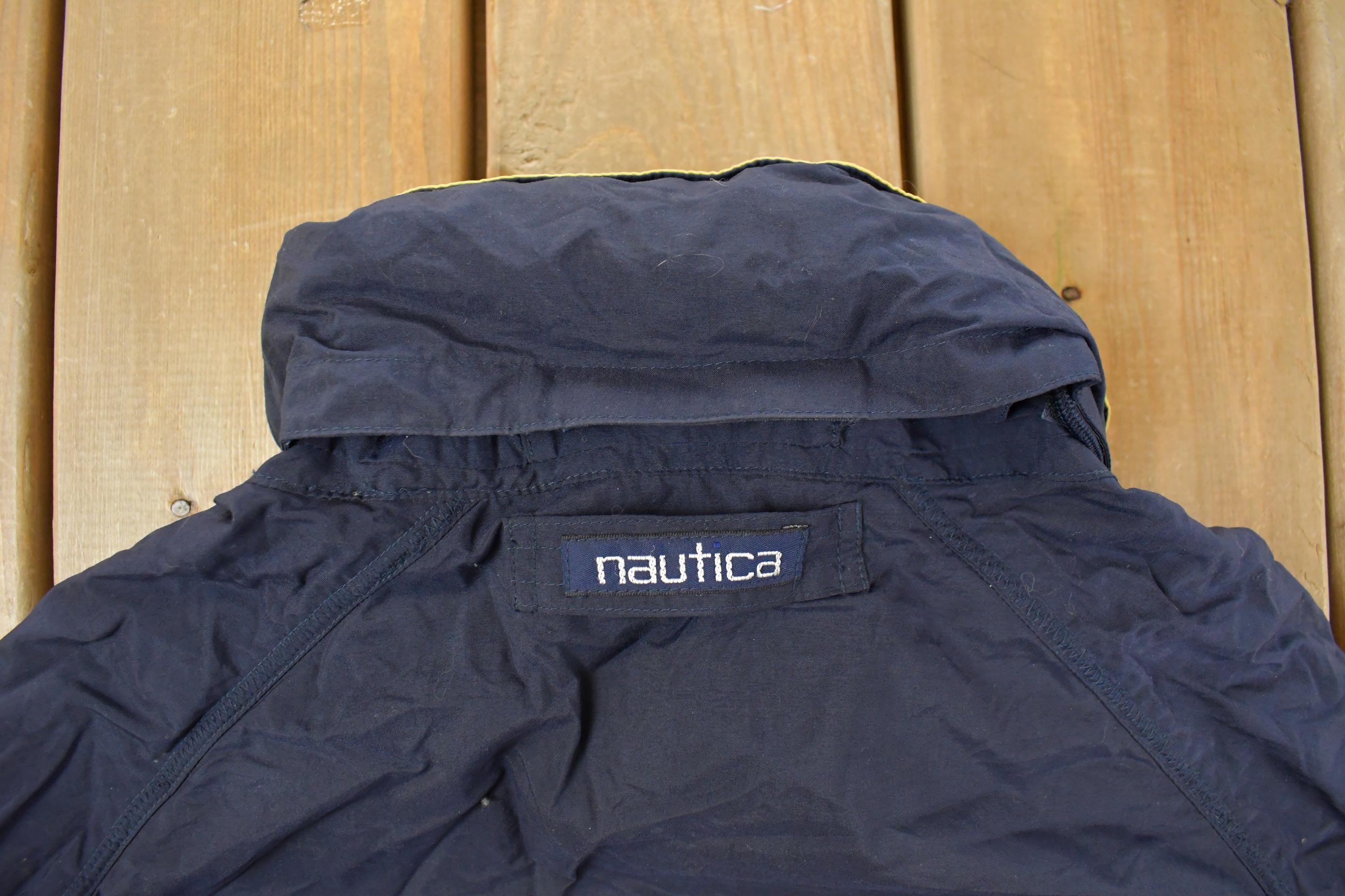 Vintage 1990s Nautica Full Zip Windbreaker Jacket Men's Medium