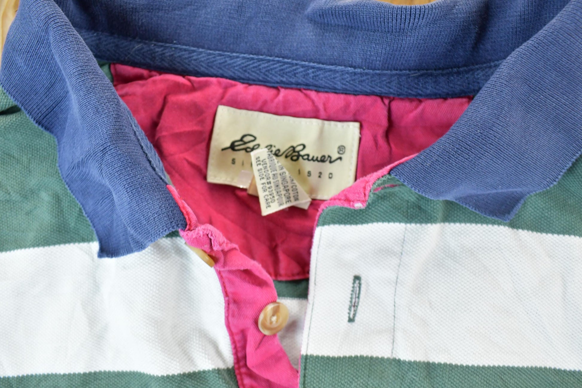 Vintage 1990s Eddie Bauer Button Up Polo Shirt
