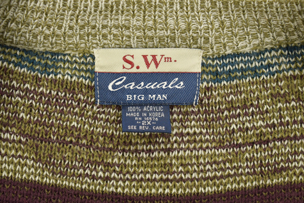 Vintage 1990s S.W Casuals Knit Cardigan Sweater
