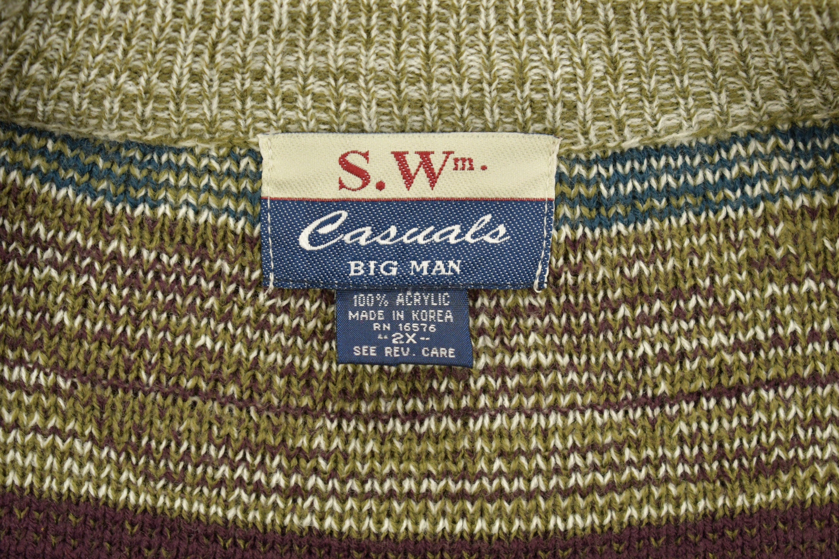 Vintage 1990s S.W Casuals Knit Cardigan Sweater