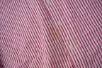 Vintage 1990s Ralph Lauren Pink Striped Button Up Blake Dress Shirt Size XXL