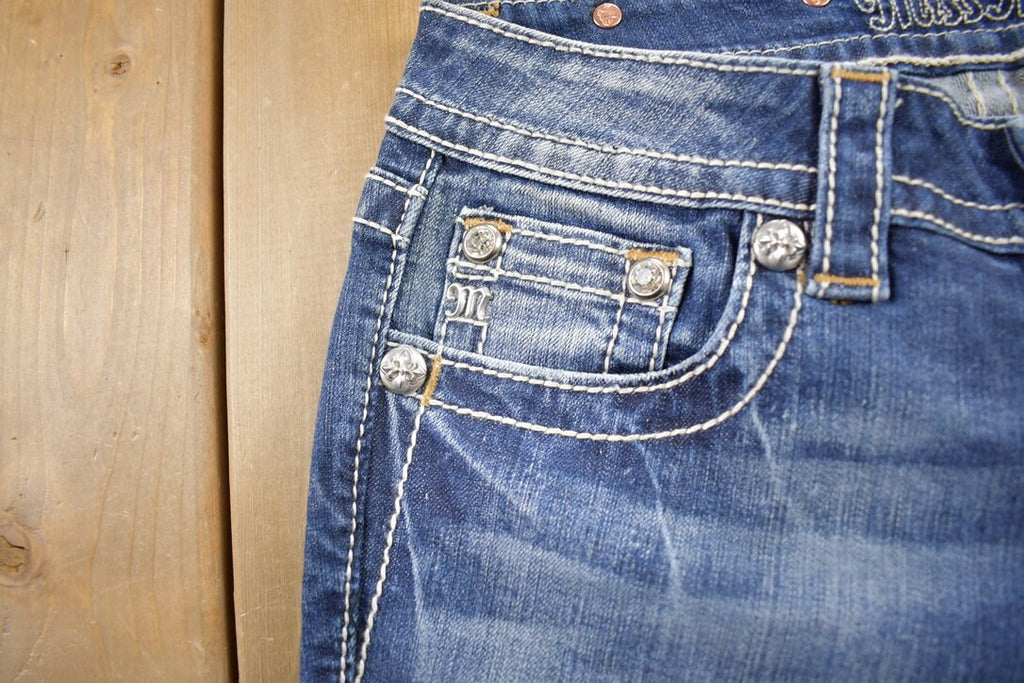 Vintage Y2K Miss Me Bedazzled Low Rise Jeans Size 26x31