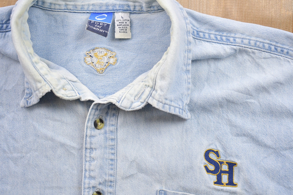 Vintage 1990s SH Denim Button Up Shirt