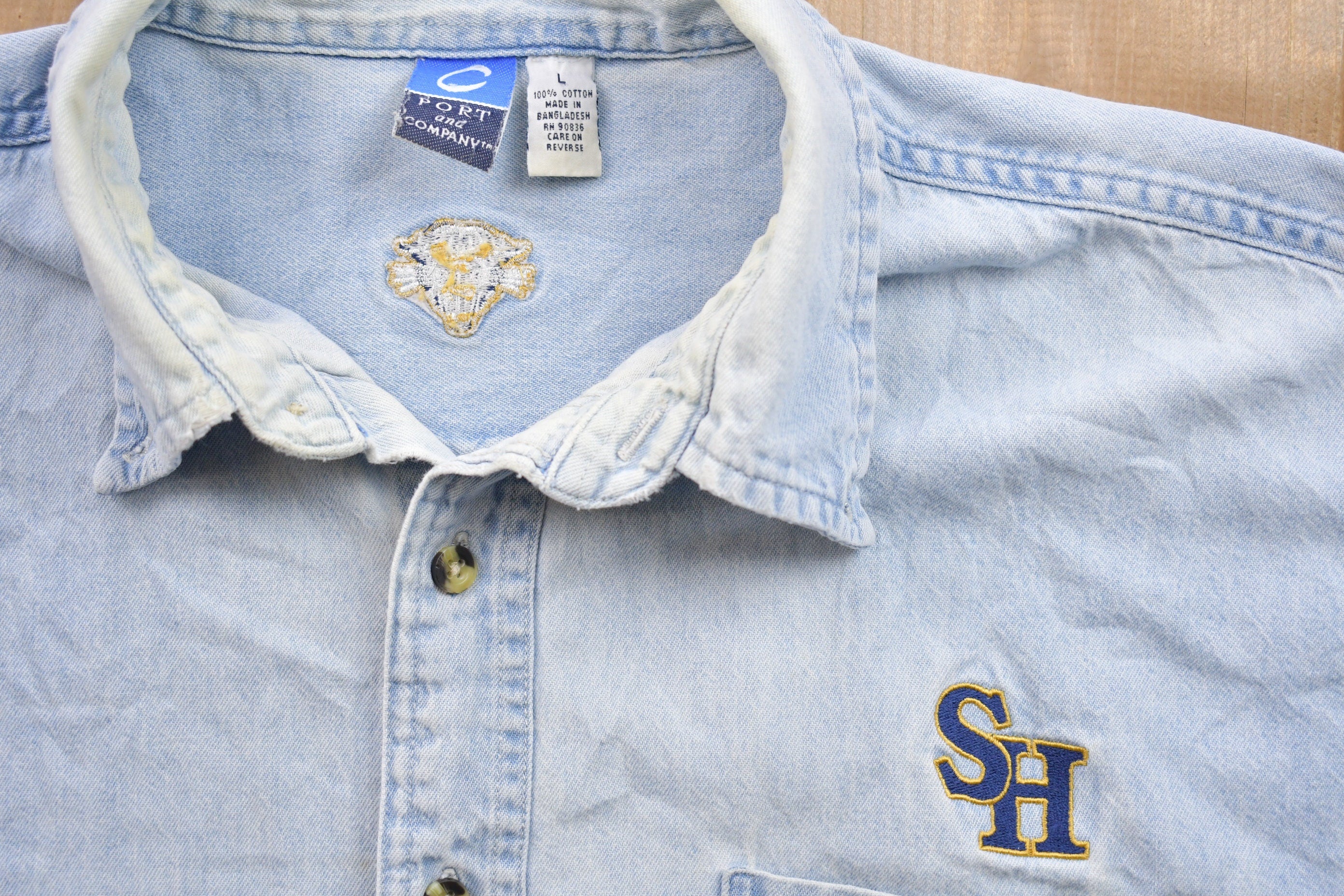 Vintage 1990s SH Denim Button Up Shirt
