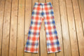 Vintage 1970s Flared Plaid Pants Size 28 x 30.5