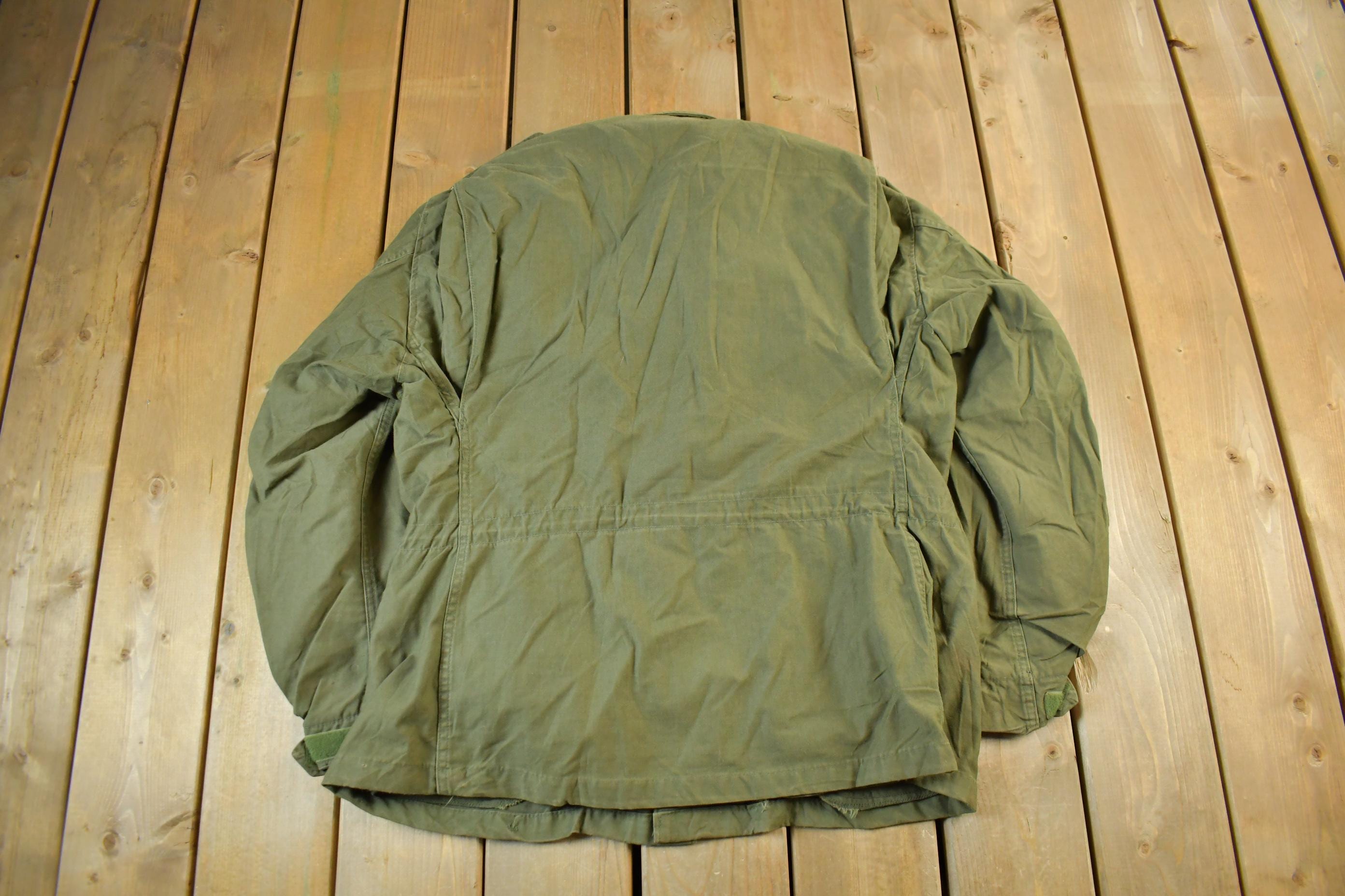 Vintage 1982 Military Jacket Mens Large