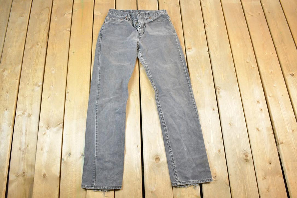 Vintage 1990s Levi Strauss Red Tab 505 Black Wash Denim Jeans Size 32 x 36
