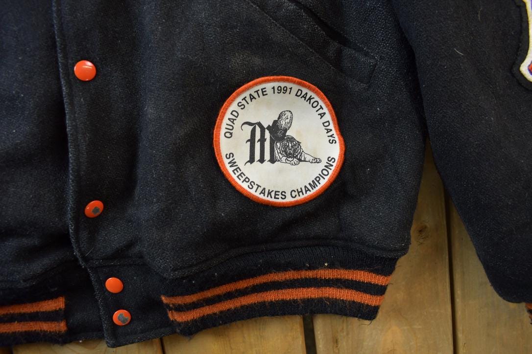Vintage 1993 Marshall Tiger Marching Band Wool Varsity Jacket