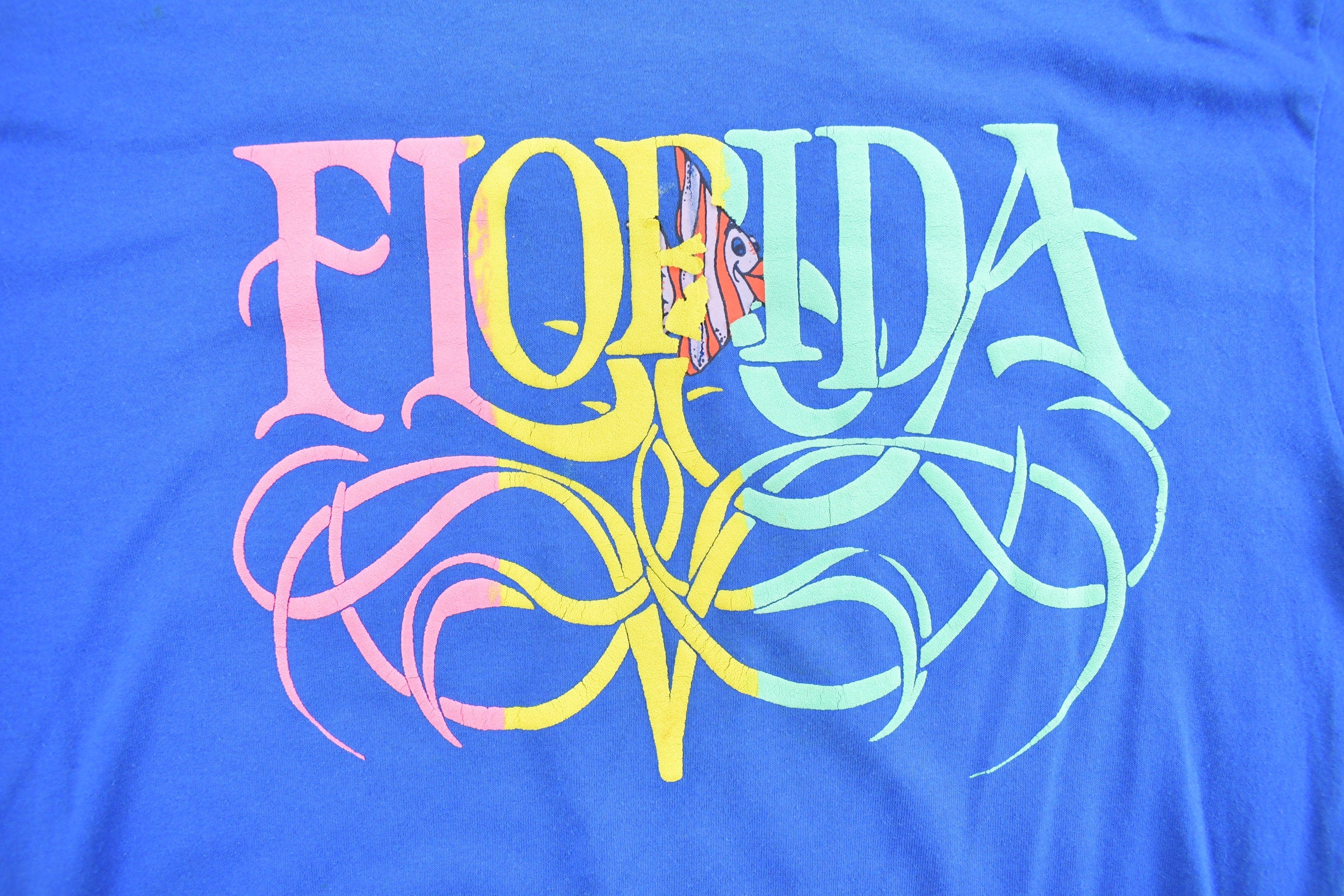 Vintage 1990s Florida Fish Souvenir T Shirt