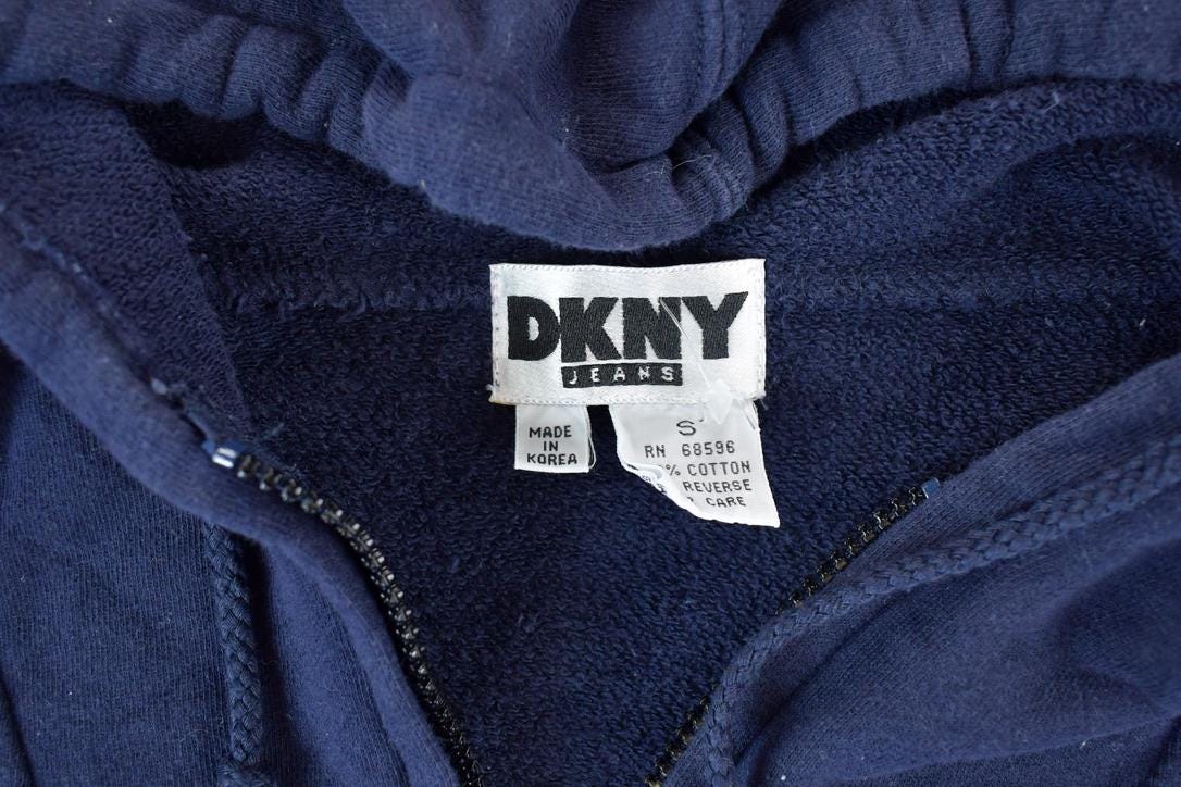 Vintage 1990s DKNY Unique Graphic Embroidered Hoodie