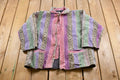Vintage 1990s The Daily Planet Striped Hooded Sweater