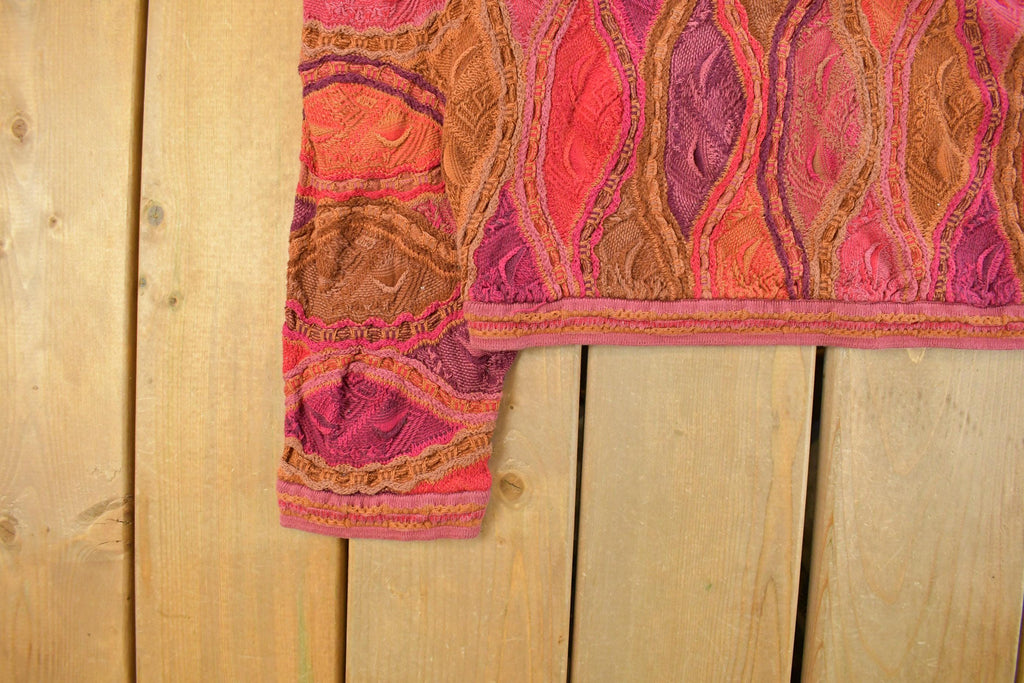 Vintage 1990s Coogi 3D Knit Abstract Crewneck Sweater Men's 2XL