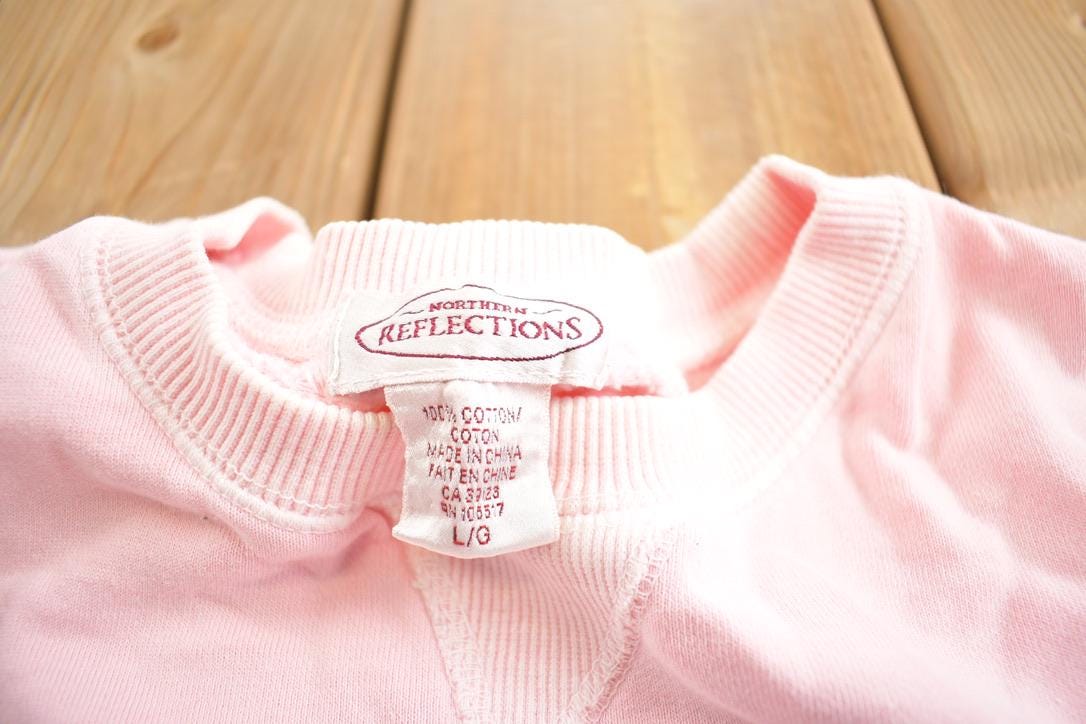 Vintage 1990s Blank Northern Reflections Pink Crewneck Sweatshirt