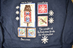 Vintage 1990s Bobbie Brooks Winter Theme Collared Crewneck Sweatshirt