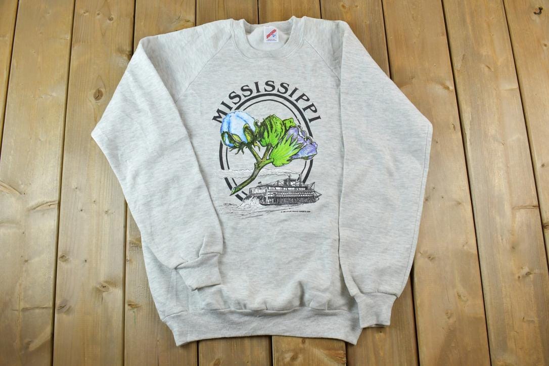 Vintage 1989 Mississippi River Crewneck Sweatshirt