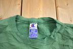 Vintage 1990s Champion Small Logo Embroidered Distressed Crewneck Sweatshirt