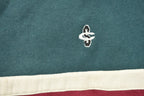 Vintage 1990s Cherokee Sport Quarter Button Striped Sweater