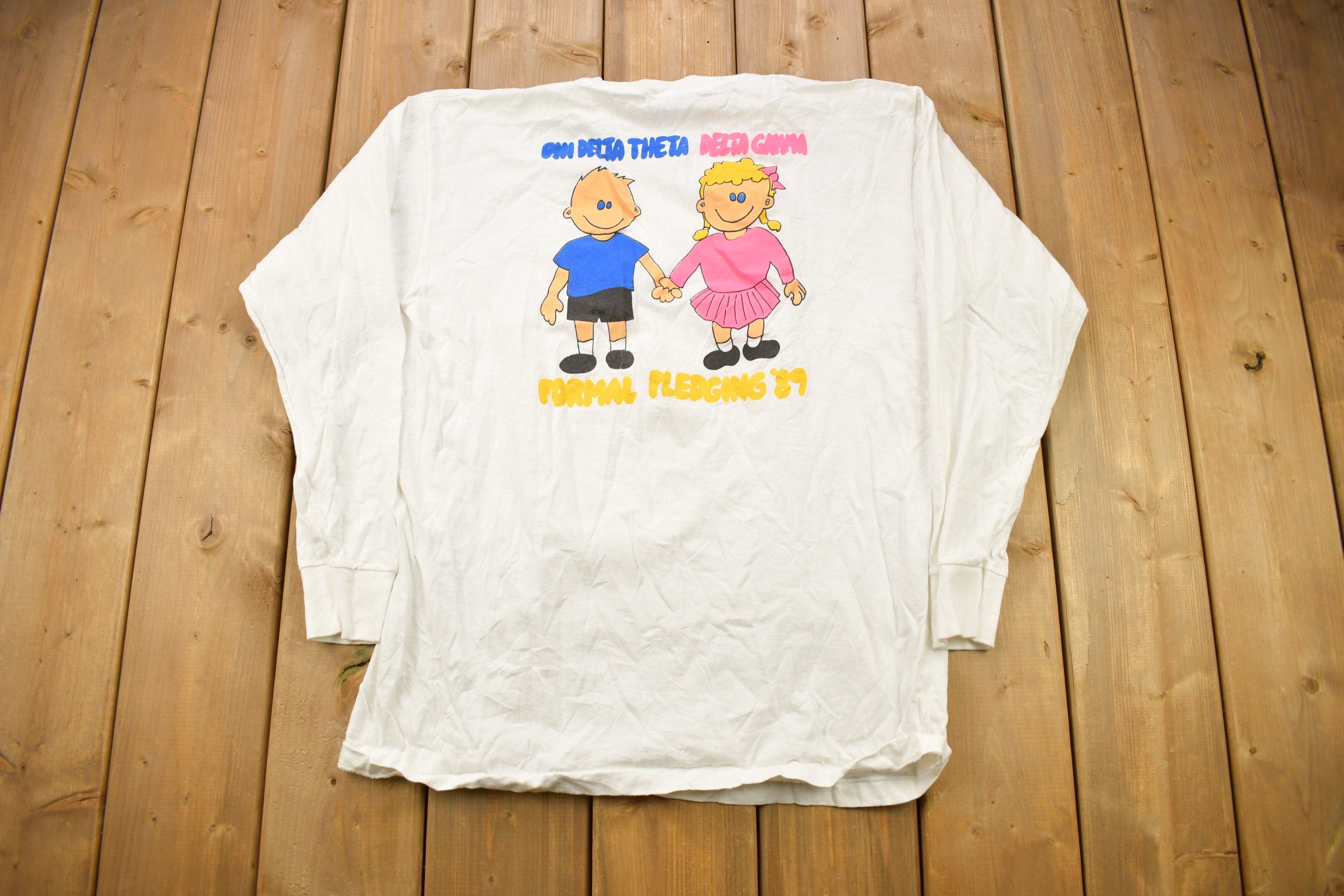 Vintage 1989 Brother Sister Bash Formal Pledging Graphic Long Sleeve T Shirt