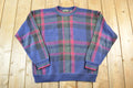 Vintage 1990s Croft And Barrow Knit Abstract Pattern Crewneck Sweater Mens XL