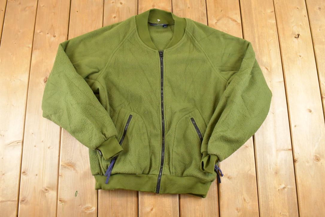 Vintage 1990s Columbia Fleece Full Zip Sweater Jacket Men's L